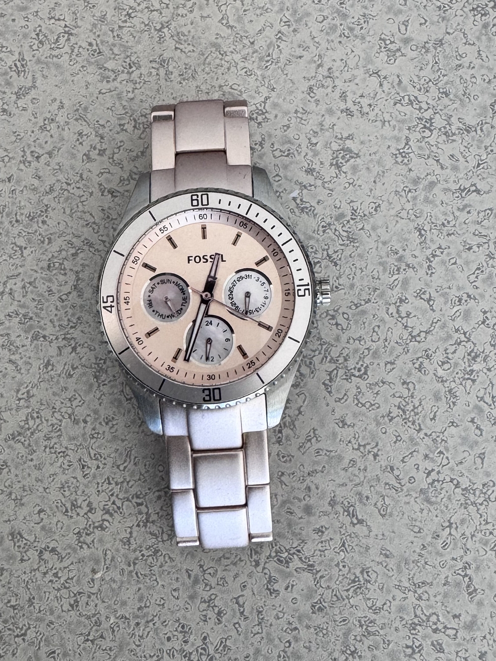 Fossil Rose Gold-Tone Chronograph Bracelet Watch